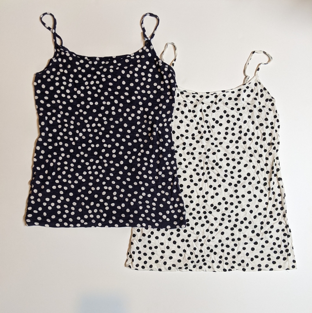 Pair of LOFT Tank Tops, Polka Dot | Size M